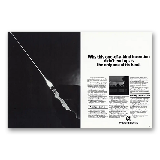 1979 Western Electric One of Kind Invention Vintage Magazine Print Ad