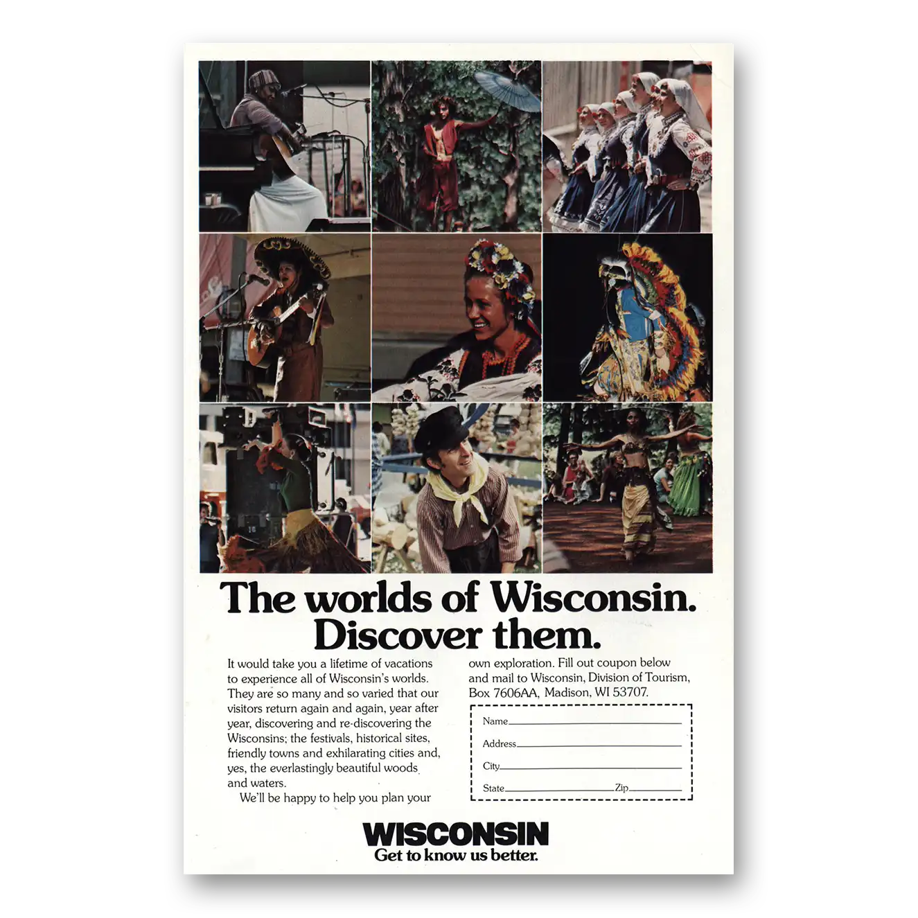 1979 Wisconsin Worlds of Wisconsin Vintage Magazine Print Ad