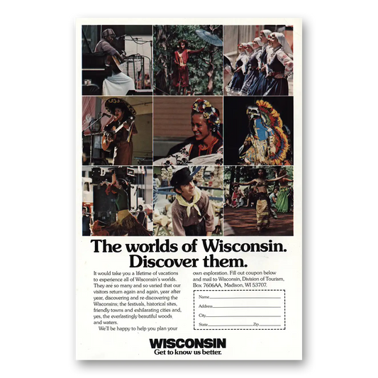 1979 Wisconsin Worlds of Wisconsin Vintage Magazine Print Ad