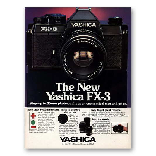 1979 Yashica Cameras FX3 Camera LED System Readout Vintage Magazine Print Ad