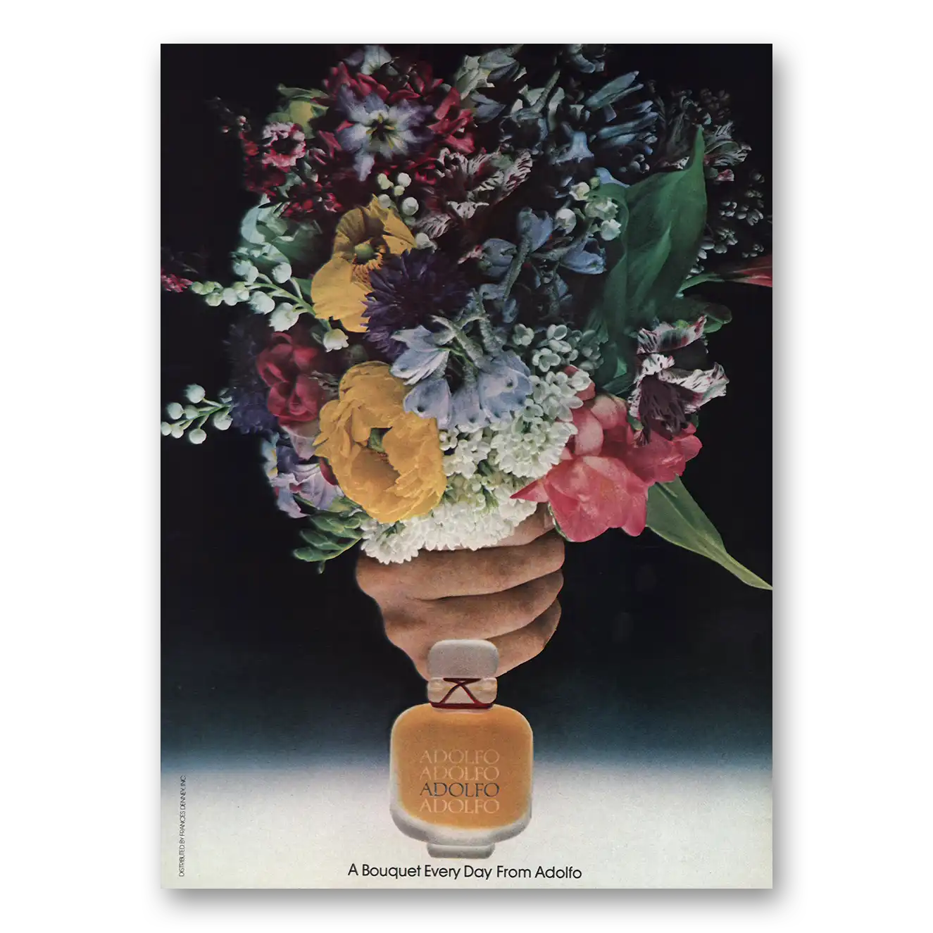 1980 Adolfo Bouquet Every Day Vintage Magazine Print Ad