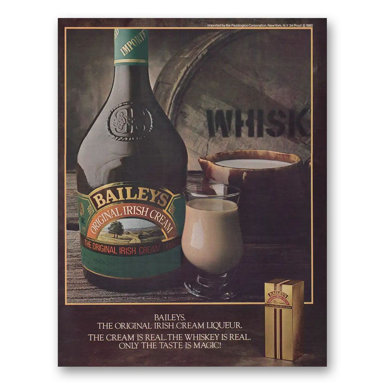 1980 Bailys Irish Cream Whisk Vintage Magazine Print Ad