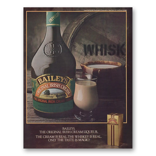 1980 Bailys Irish Cream Whisk Vintage Magazine Print Ad