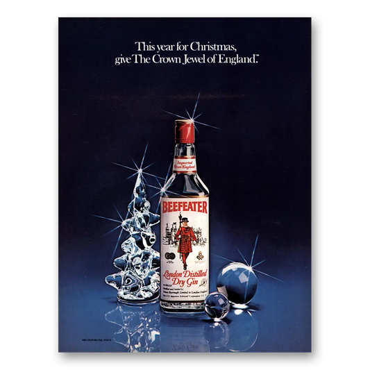 1980 Beefeater Crown Jewel of England Vintage Magazine Print Ad