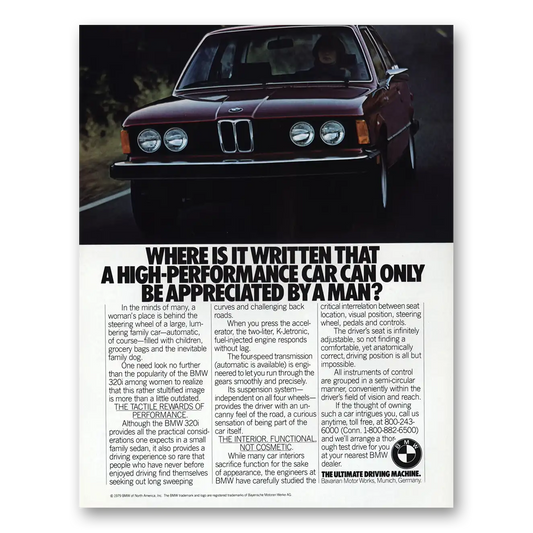 1979 BMW 3 Series Where Is It Written Vintage Magazine Print Ad