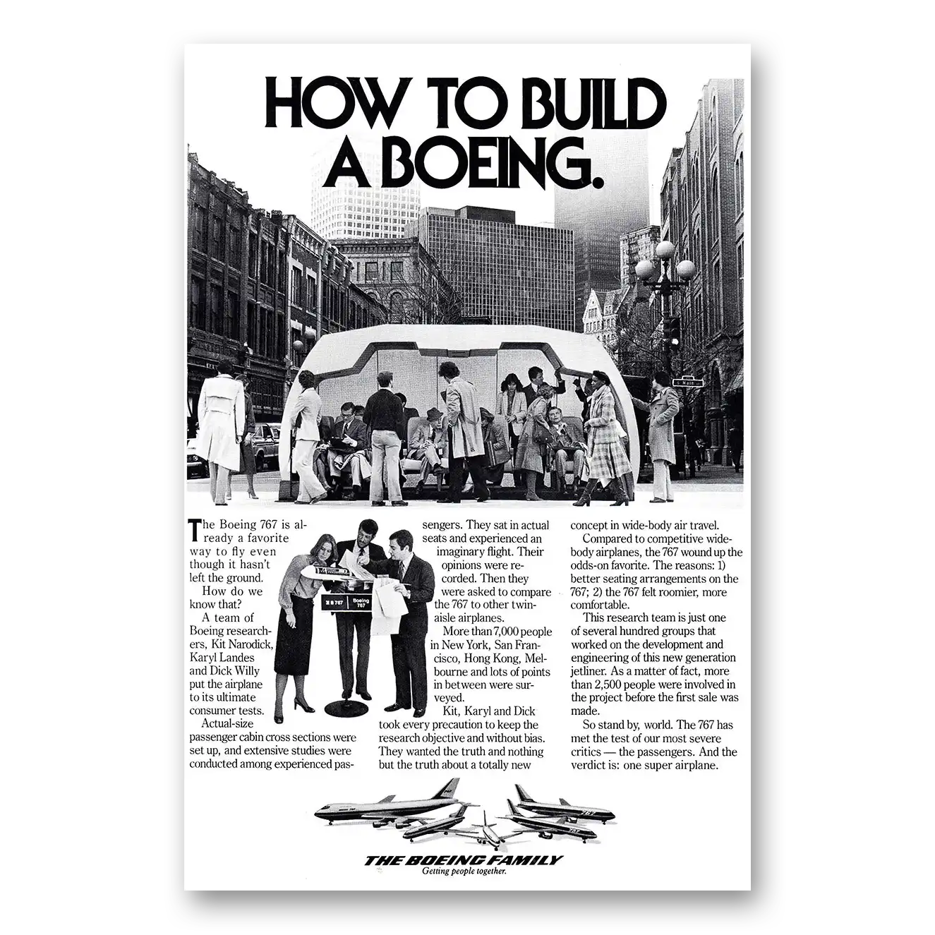 1980 Boeing How to Build a Boeing Seats Vintage Magazine Print Ad