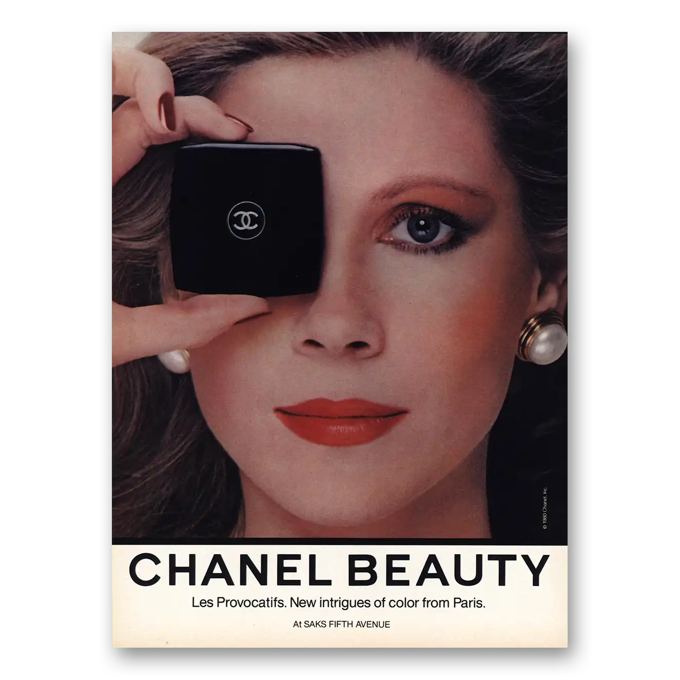 1980 Chanel Beauty Les Provocatifs Vintage Magazine Print Ad