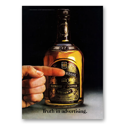 1980 Chivas Regal Truth in Advertising Vintage Magazine Print Ad