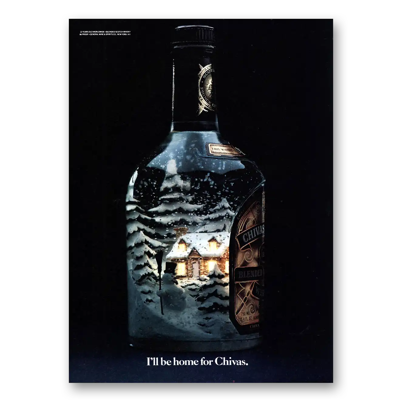 1980 Chivas Regal Be Home for Chivas Vintage Magazine Print Ad