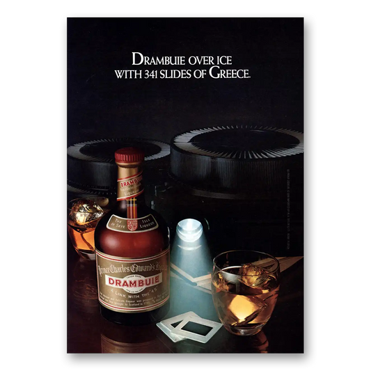 1980 Drambuie Slides of Greece Vintage Magazine Print Ad