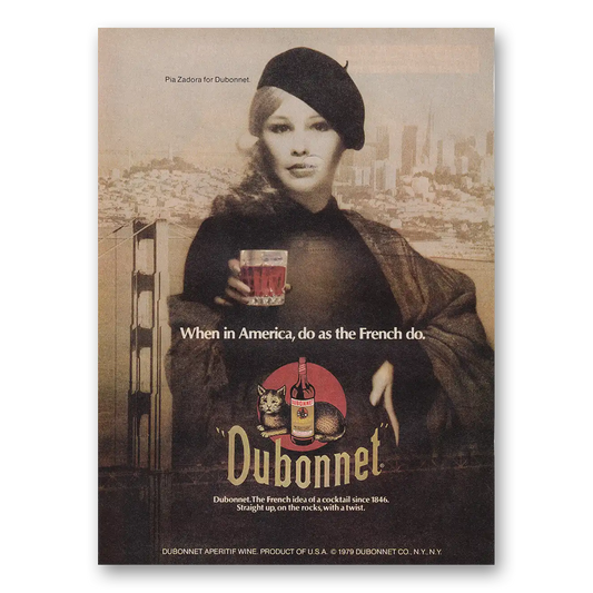 1979 Dubonnet Wine Wine Pia Zadora Vintage Magazine Print Ad