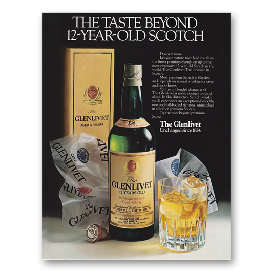 1980 Glenlivet Taste Beyond 12 Year Old Scotch Vintage Magazine Print Ad