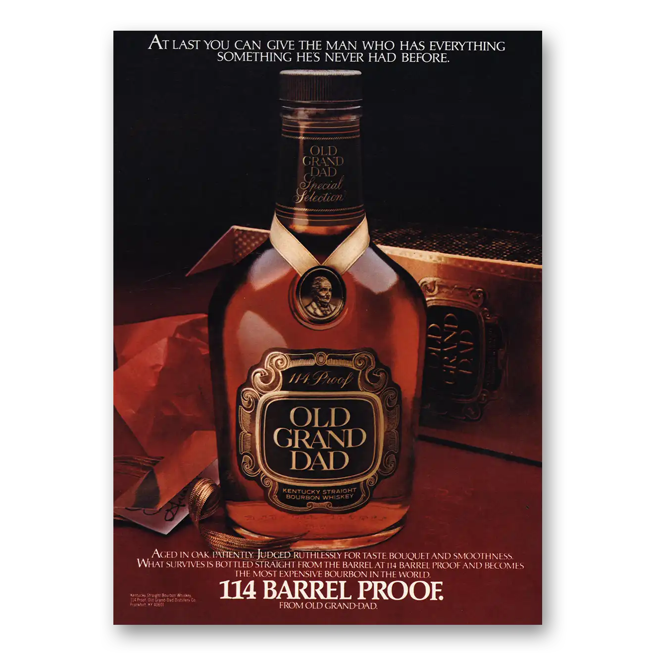 1980 Old Grand-Dad 14 Barrel Proof Vintage Magazine Print Ad