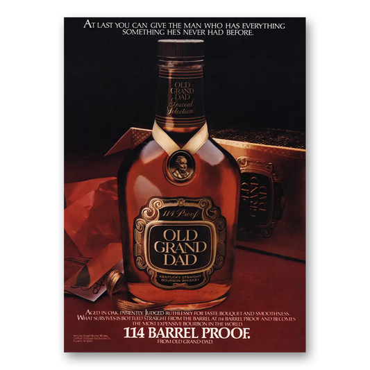 1980 Old Grand-Dad 14 Barrel Proof Vintage Magazine Print Ad