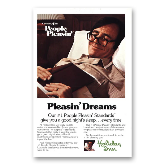 1980 Holiday Inn Pleasin Dreams Vintage Magazine Print Ad