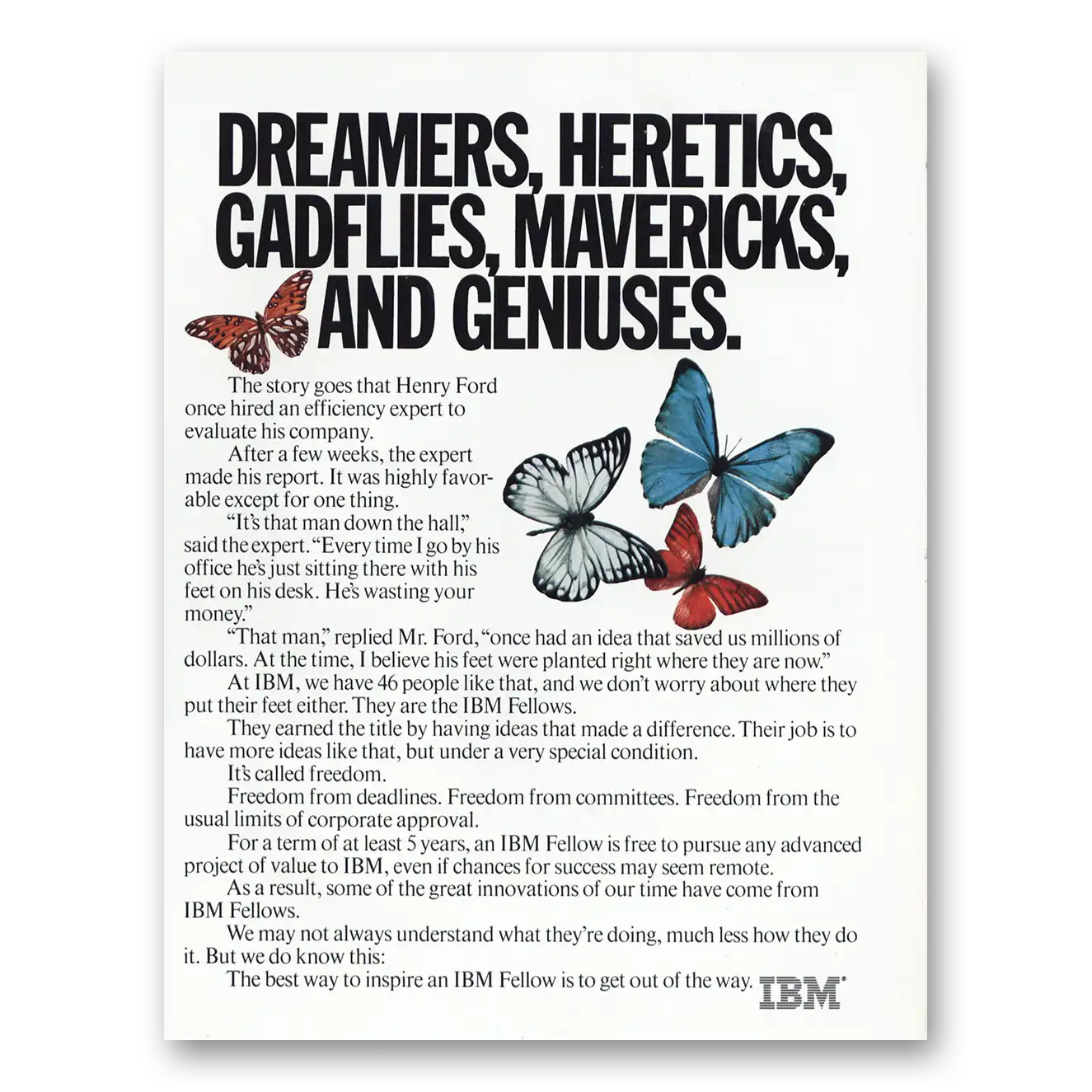 1980 IBM Computers Dreams Heretics Gadflies Mavericks and Geniuses Vintage Magazine Print Ad