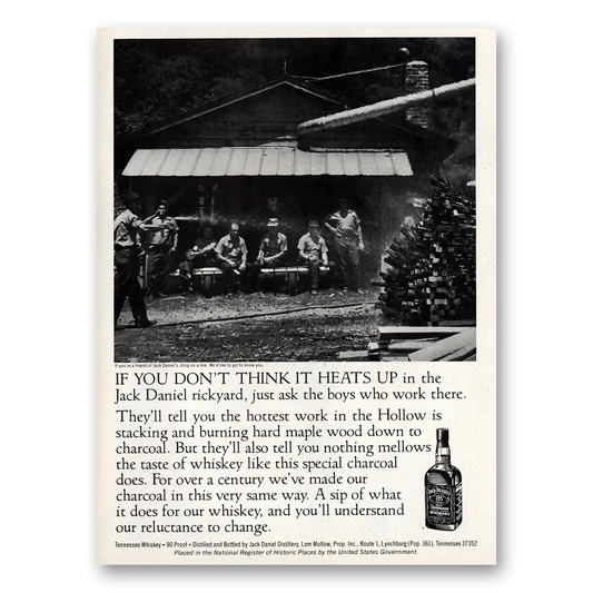 1980 Jack Daniels You Don’t Think It Heats Up Vintage Magazine Print Ad