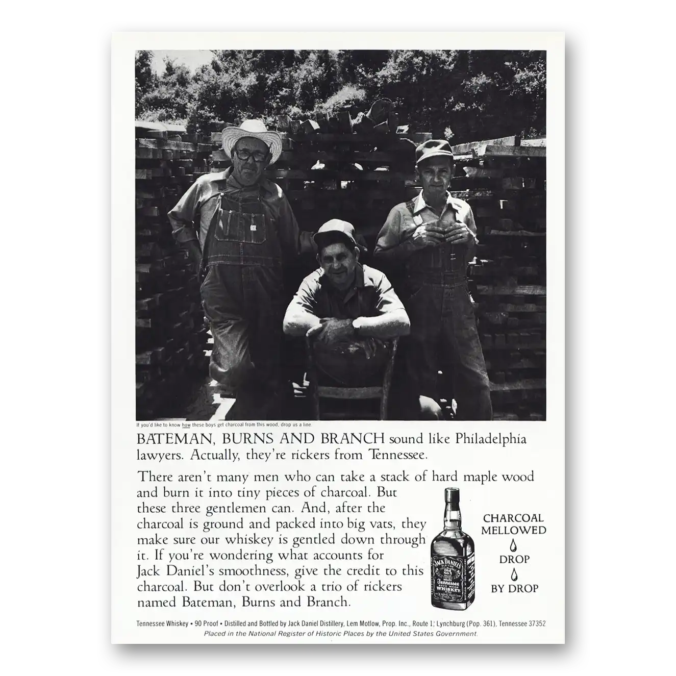 1980 Jack Daniels Bateman Burns Branch Sound Like Philadelphia Lawyers Vintage Magazine Print Ad