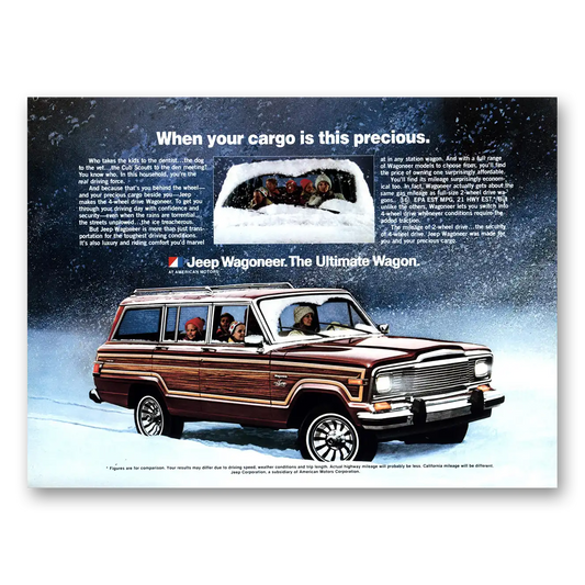 1980 Jeep Wagoneer When Your Cargo Is This Precious Vintage Magazine Print Ad