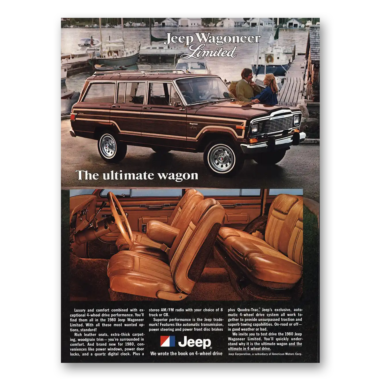 1980 Jeep Wagoneer Limited The Ultimate Wagon Dock Vintage Magazine Print Ad