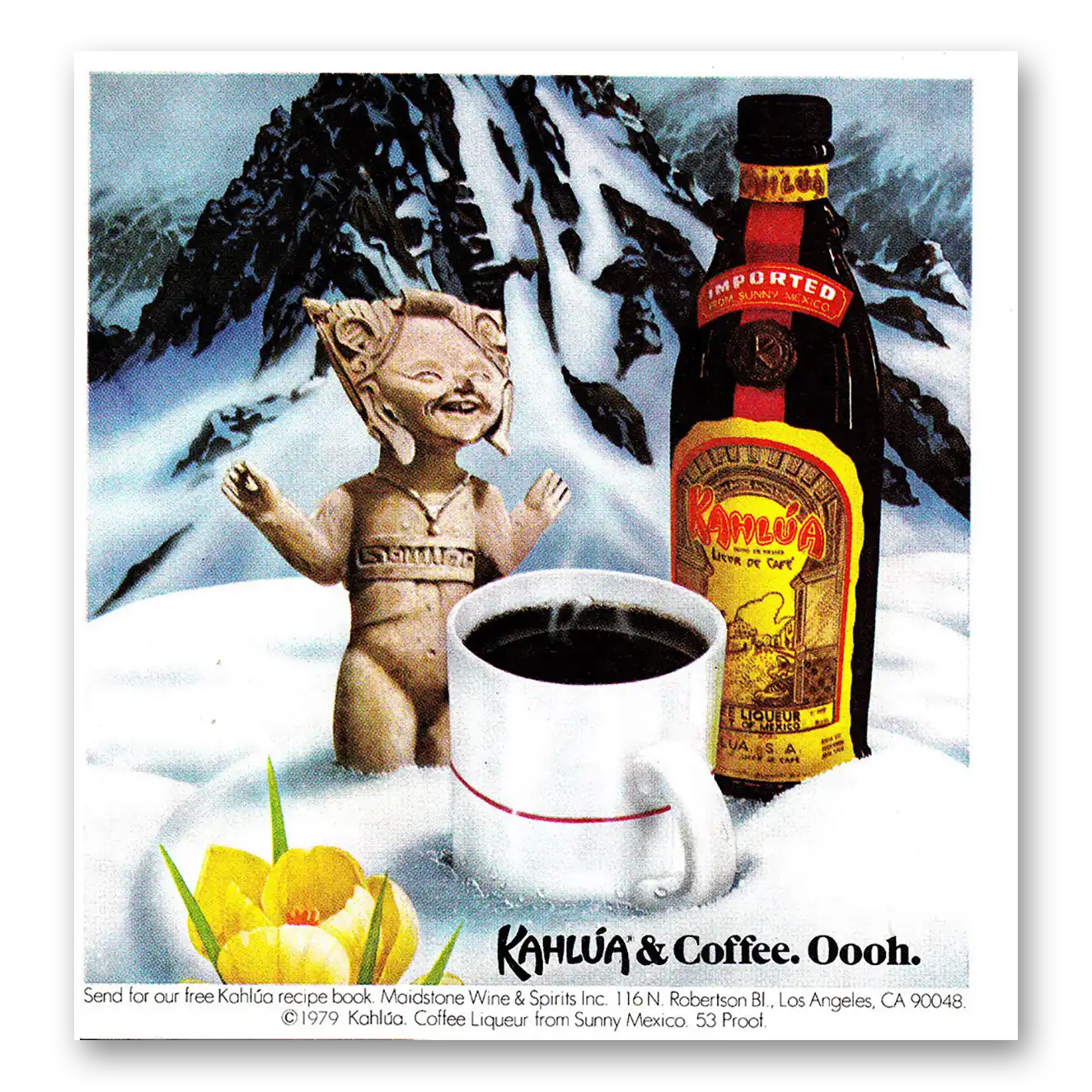 1980 Kahlua Kahlua and Coffee Oooh Vintage Magazine Print Ad