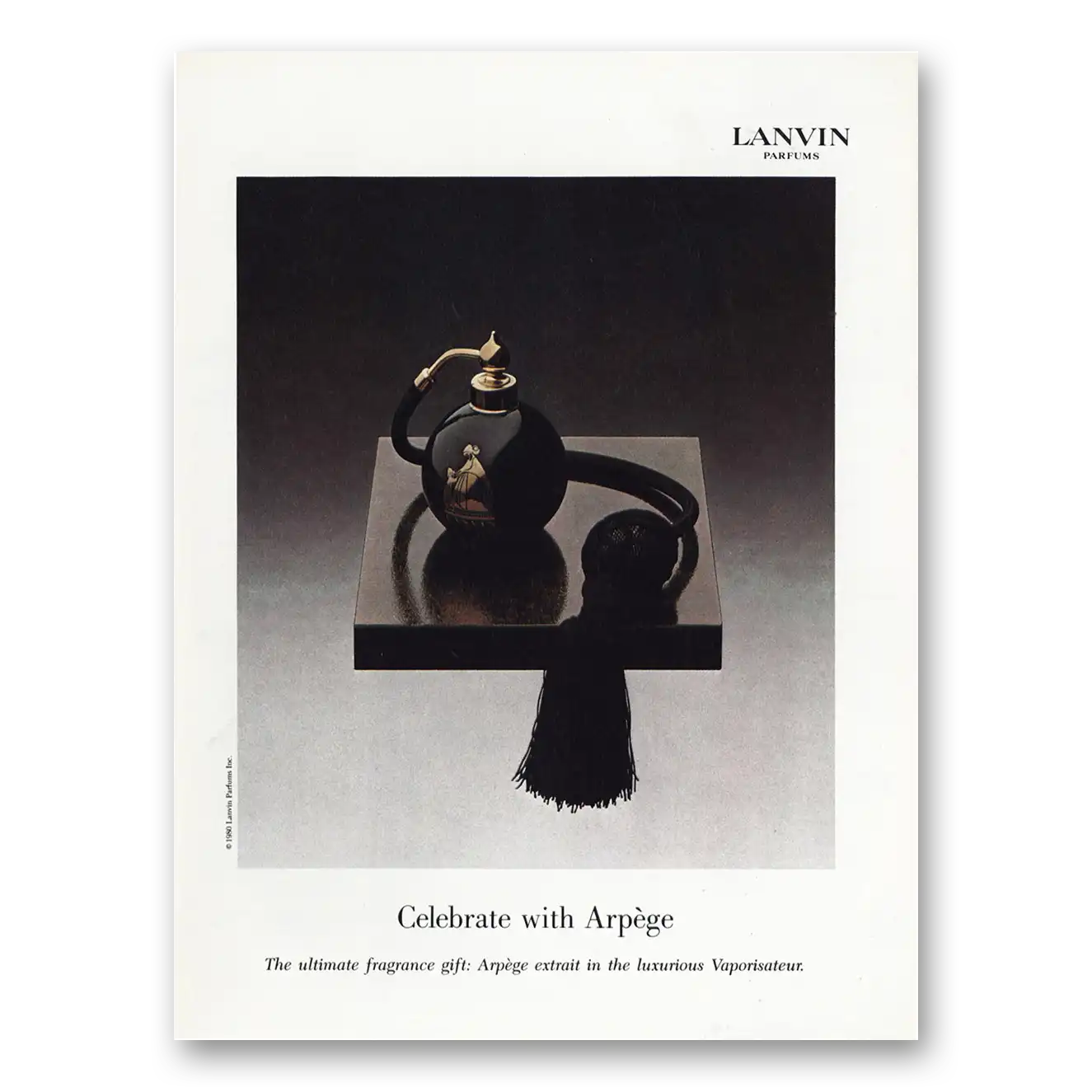 1980 Arpege Perfume Parfums Celebrate With Arpege Vintage Magazine Print Ad