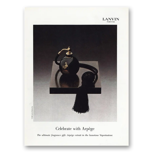 1980 Arpege Perfume Parfums Celebrate With Arpege Vintage Magazine Print Ad