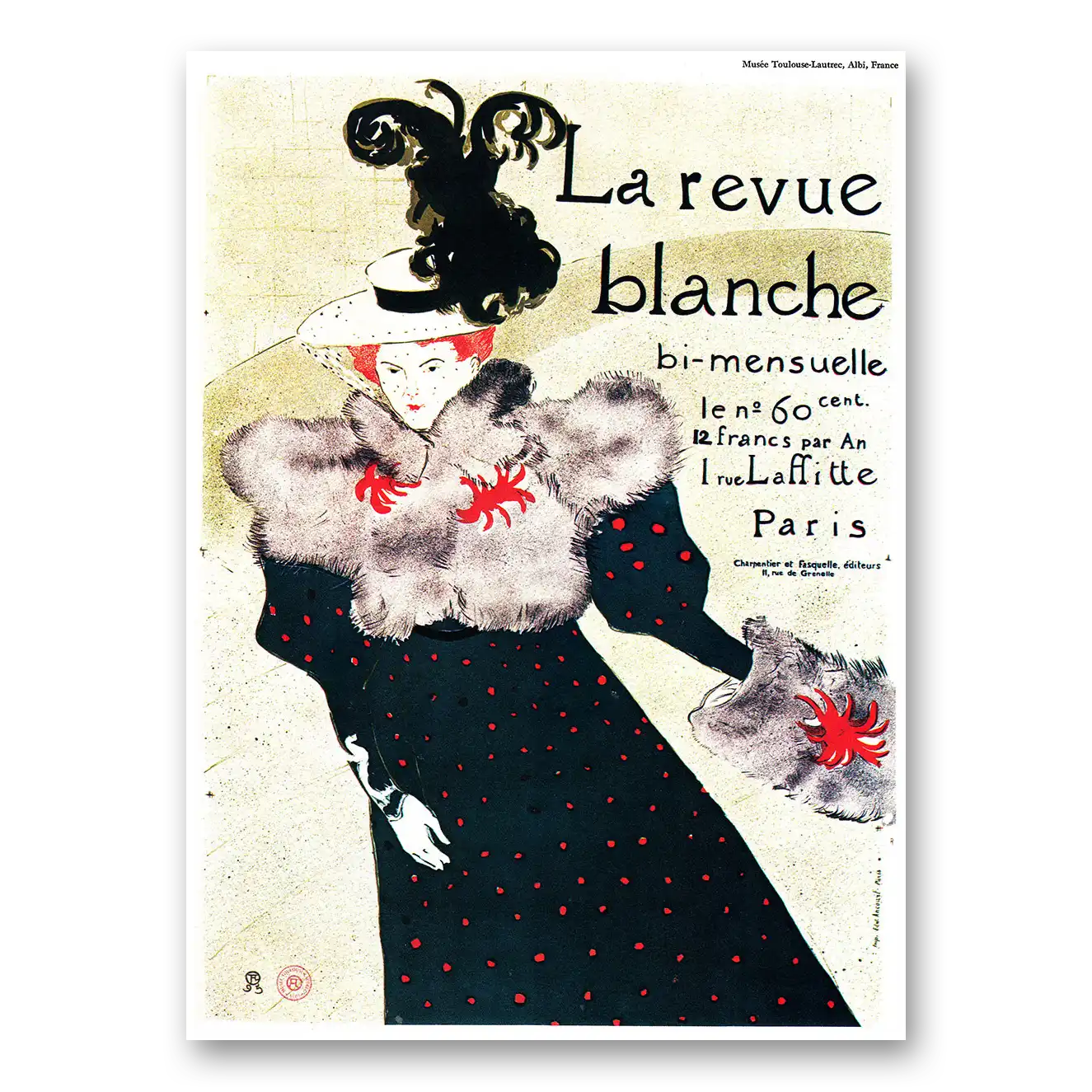 1980 Musee Toulouse Lautree La Revue Blanche Bi Mensuelle Vintage Magazine Print Ad