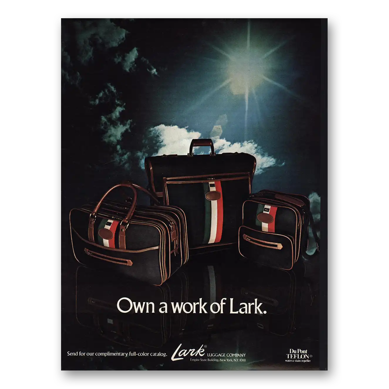 1980 Lark Luggage Own Work of Lark Vintage Magazine Print Ad