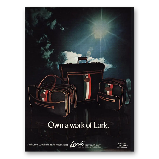 1980 Lark Luggage Own Work of Lark Vintage Magazine Print Ad