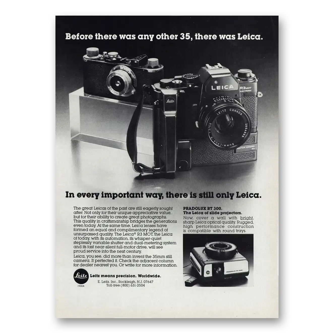 1980 Leica Cameras Before There Was Any Other 35 Vintage Magazine Print Ad