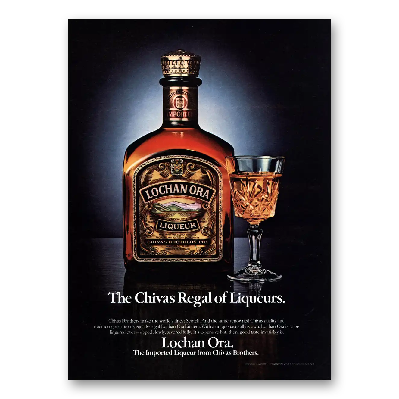 1980 Lochan Ora Liqueur Chivas Regal of Liqueurs Vintage Magazine Print Ad