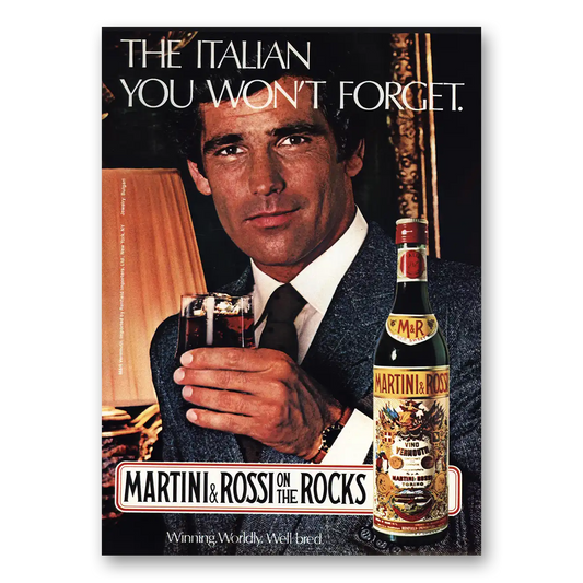 1980 Martini & Rossi Italian You Won't Forget Vintage Magazine Print Ad