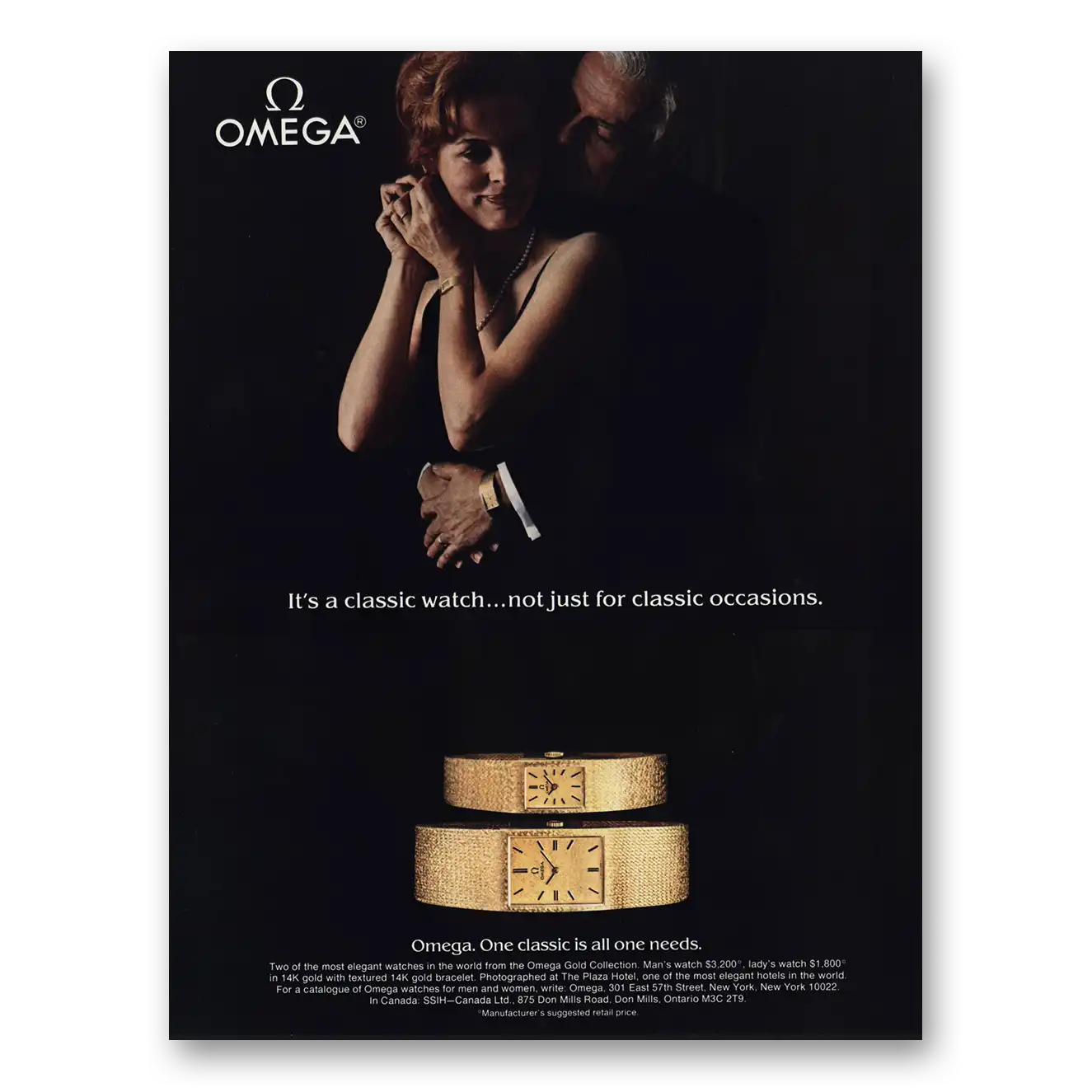 1980 Omega Watch Not Just for Classic Occasions Vintage Magazine Print Ad