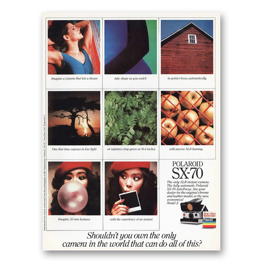 1981 Polaroid SX70 Camera Imagine a Camera That Lets a Dream Vintage Magazine Print Ad