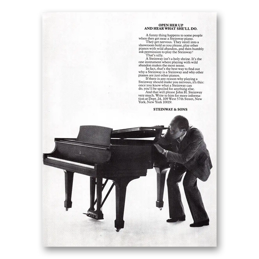 1980 Steinway Piano Open Her Up And Hear What She'll Do Vintage Magazine Print Ad