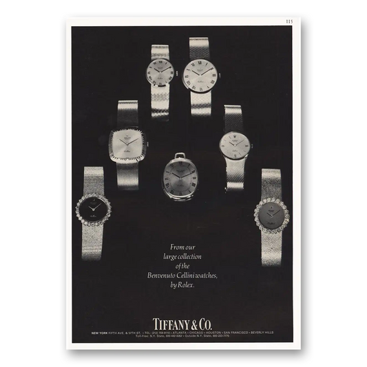 1980 Rolex Benvenuto Cellini Watches Vintage Magazine Print Ad