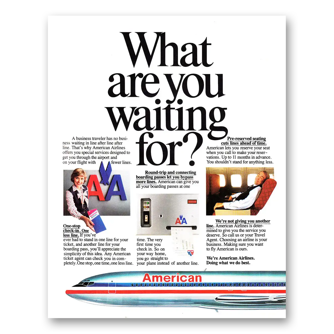 1981 American Airlines What Are You Waiting For Vintage Magazine Print Ad