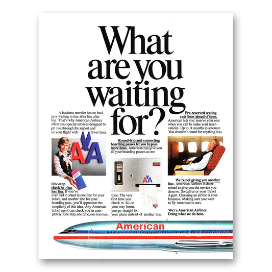 1981 American Airlines What Are You Waiting For Vintage Magazine Print Ad