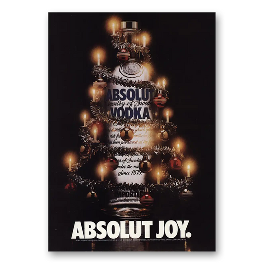 1981 Absolut Vodka Joy Vintage Magazine Print Ad