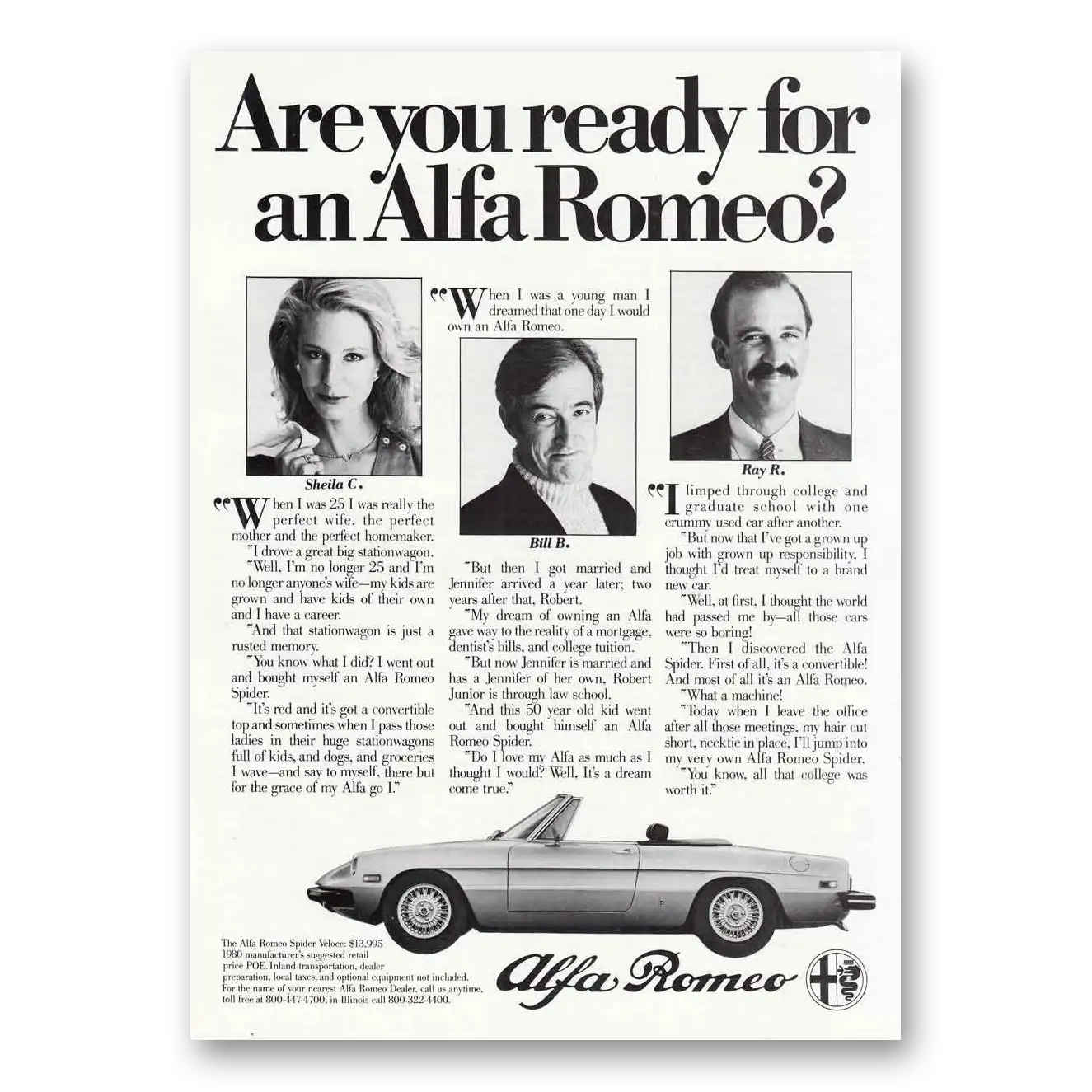 1980 Alfa Romeo Spider Are You Ready For An Alfa Romeo Vintage Magazine Print Ad