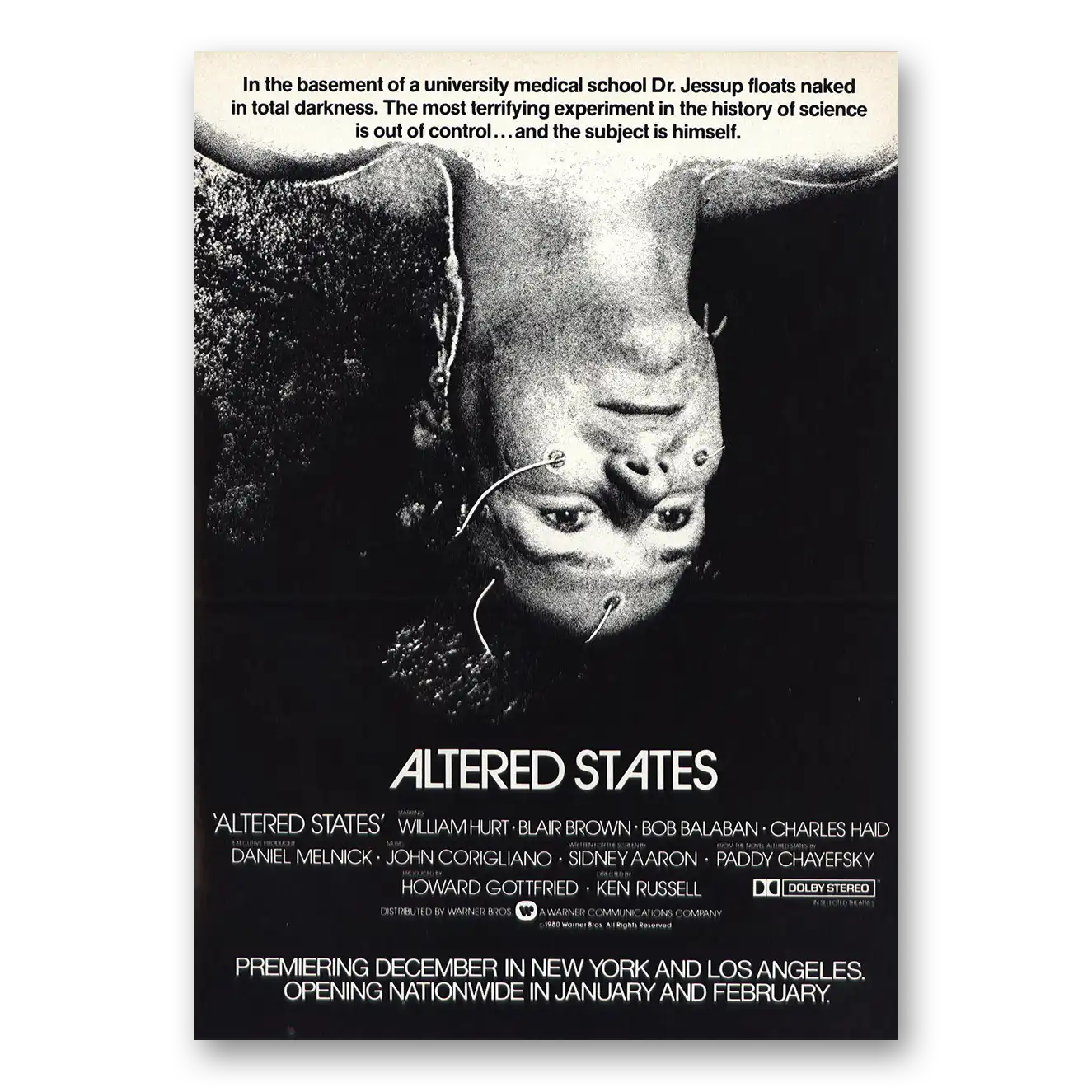 1981 Altered States Promo William Hurt Vintage Magazine Print Ad