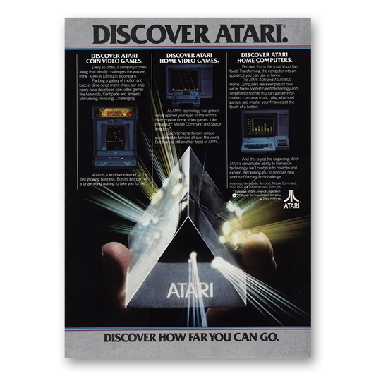 1981 Atari Discover Atari How Far You Can Go Vintage Magazine Print Ad