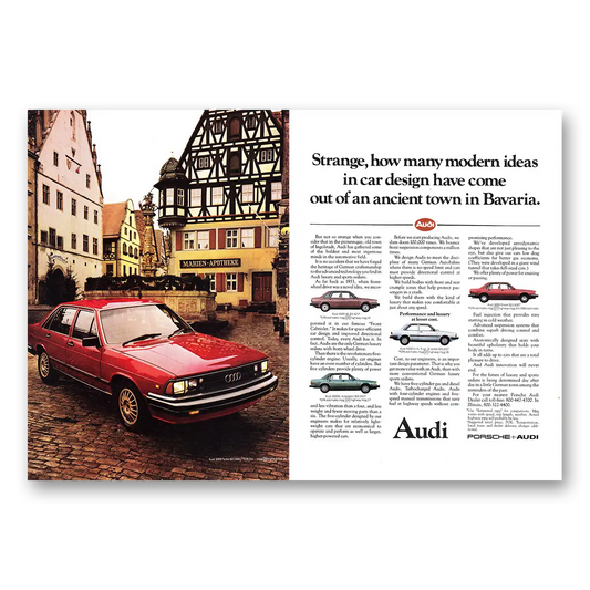 1981 Audi Strange How Many Modern Ideas Vintage Magazine Print Ad