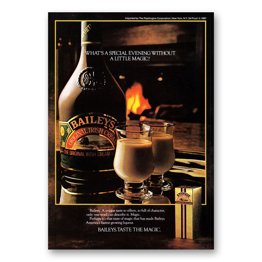 1981 Bailys Irish Cream Special Evening Vintage Magazine Print Ad