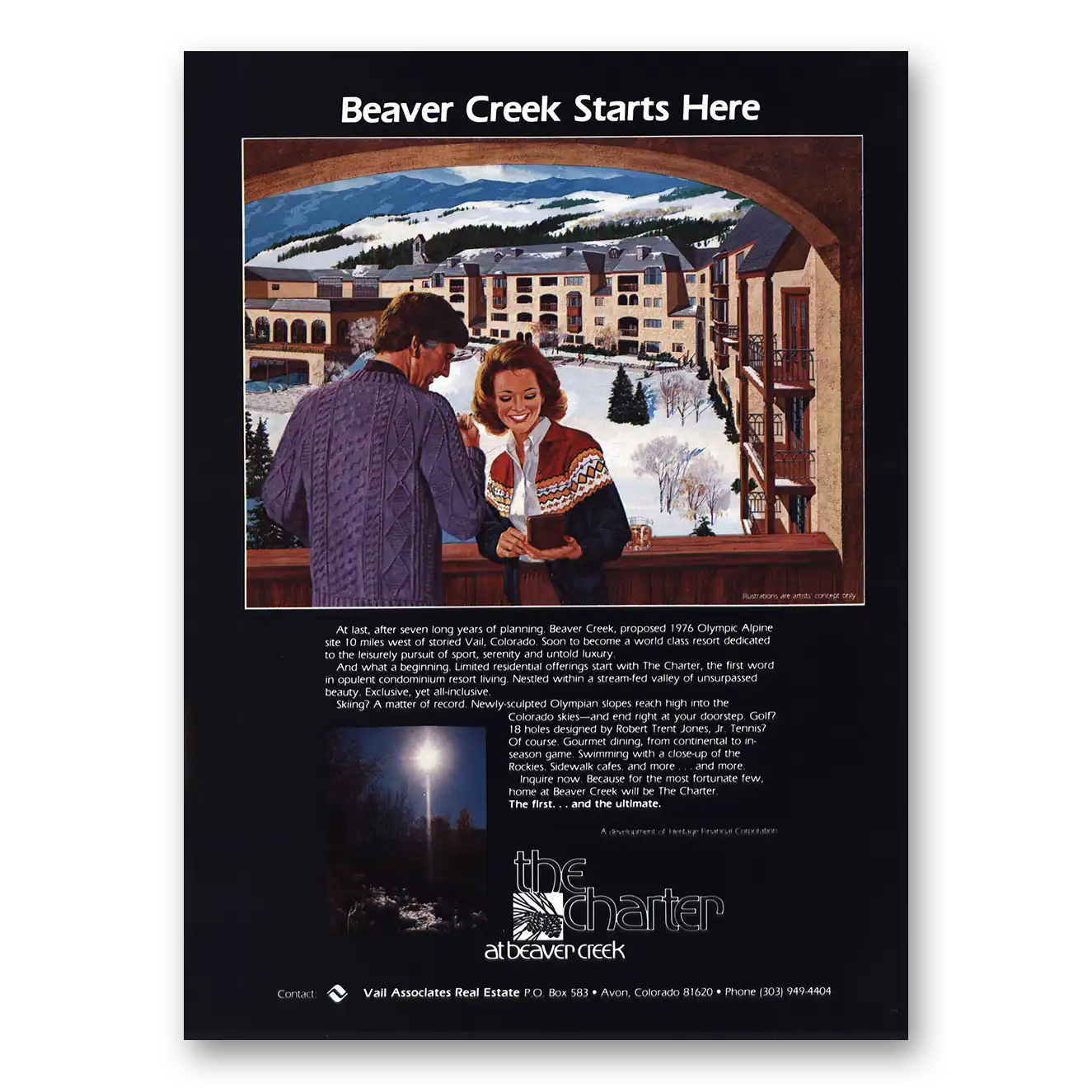 1981 Beaver Creek Resort After Seven Years of Planning Vintage Magazine Print Ad