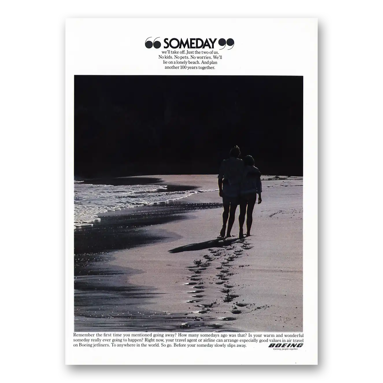 1981 Boeing Someday We'll Take Off Vintage Magazine Print Ad