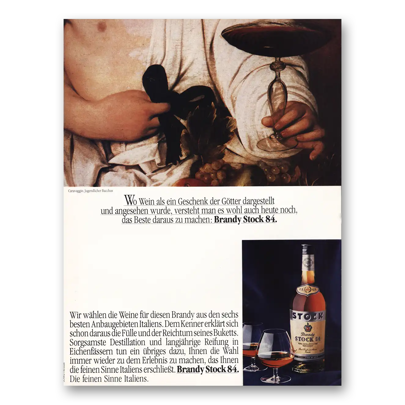 1981 Brandy Stock 84 German Vintage Magazine Print Ad