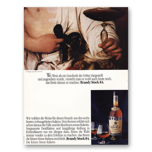 1981 Brandy Stock 84 German Vintage Magazine Print Ad