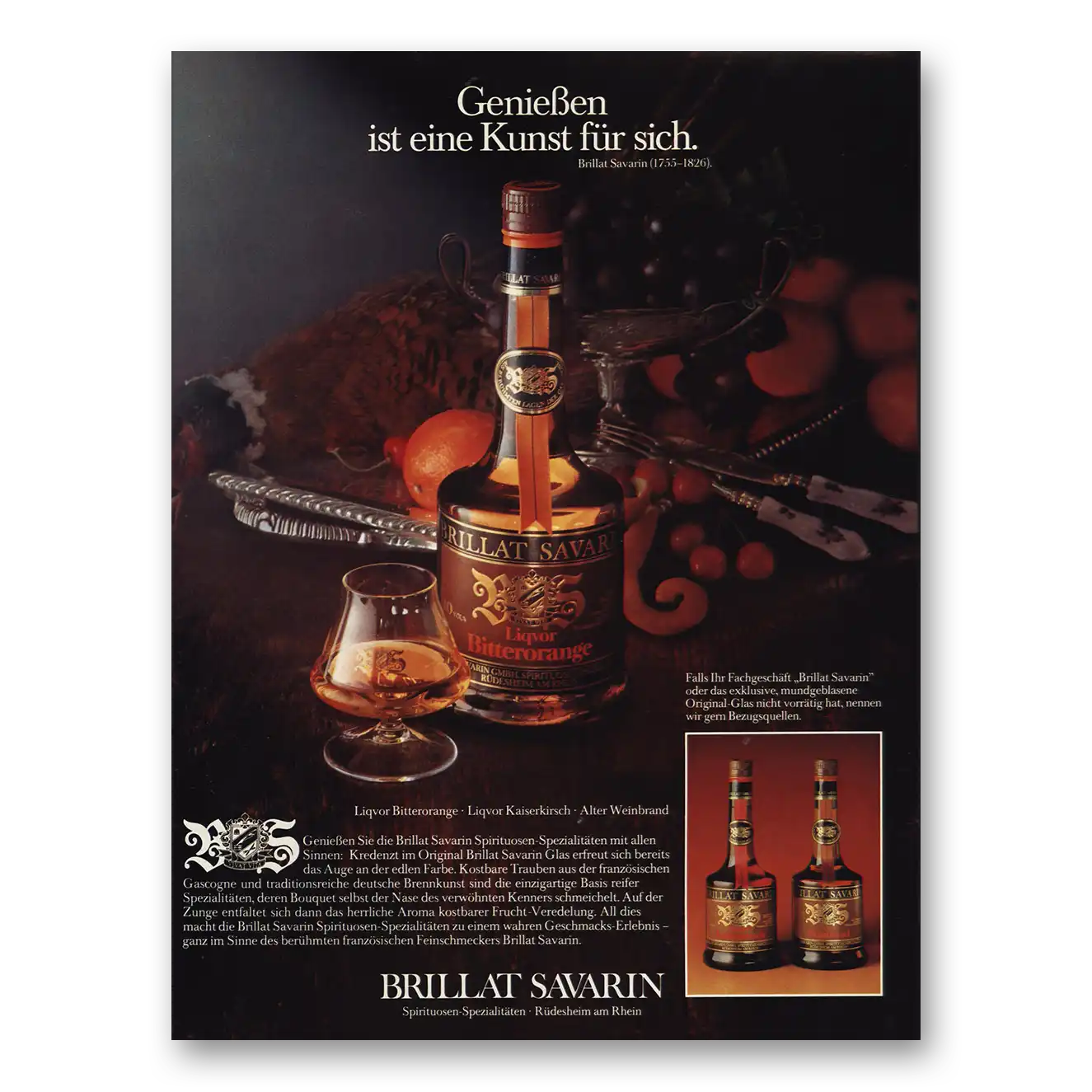 1981 Brillat Savarin German Vintage Magazine Print Ad